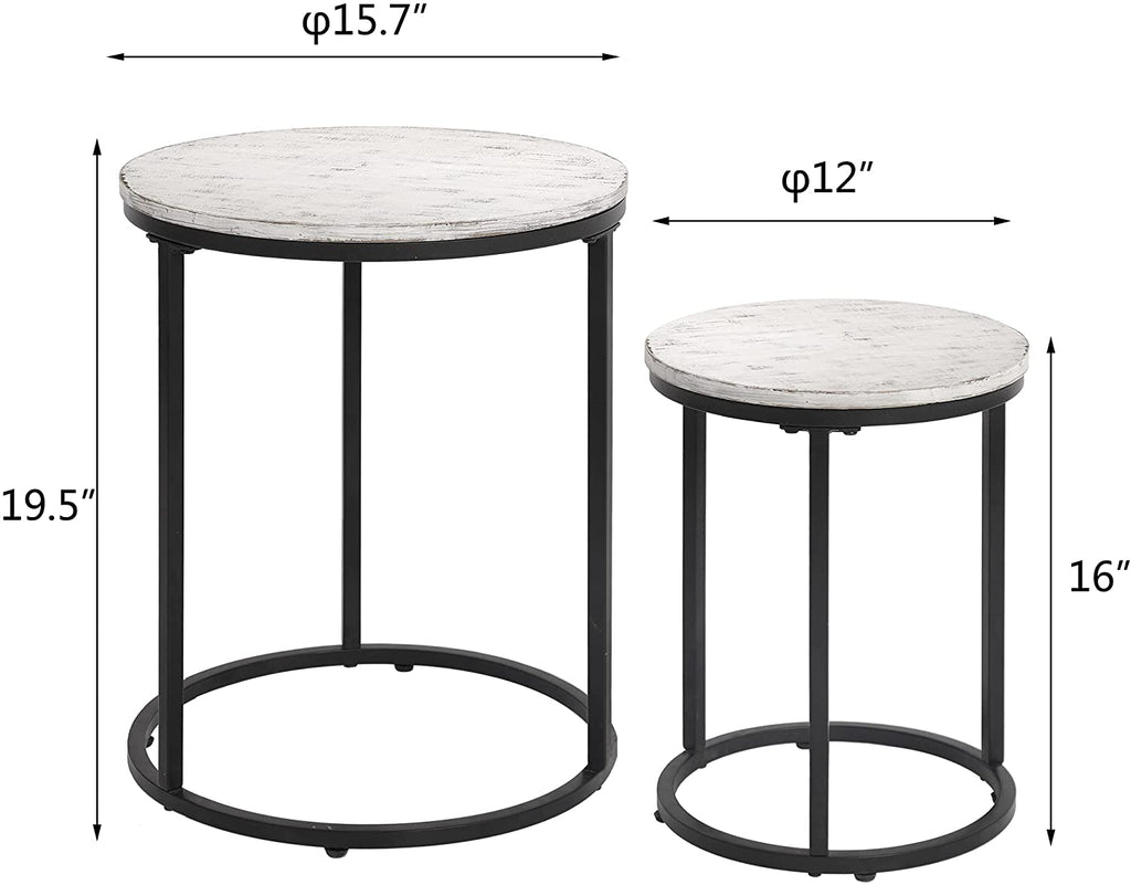 Nest Of Tables: Coffee Tables Set of 2, Industrial Wooden