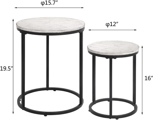 Nest Of Tables: Coffee Tables Set of 2, Industrial Wooden