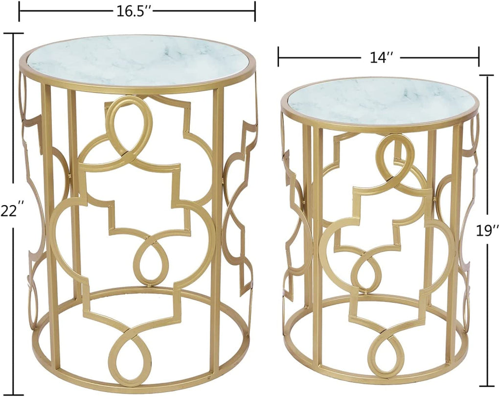 Nest Of Tables: Top Set of 2, Stacking Small Coffee Tables for Small Space Living Room
