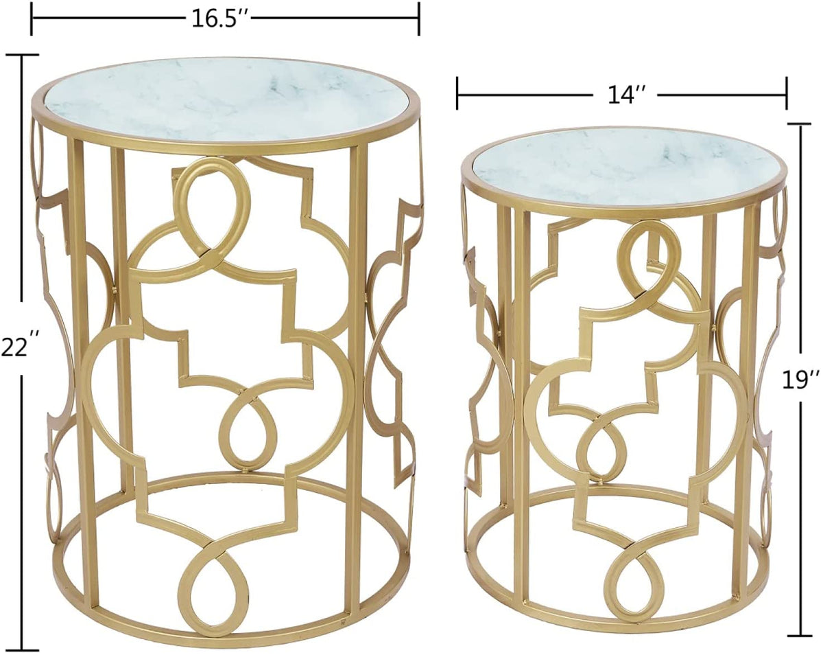 Nest Of Tables: Top Set of 2, Stacking Small Coffee Tables for Small Space Living Room